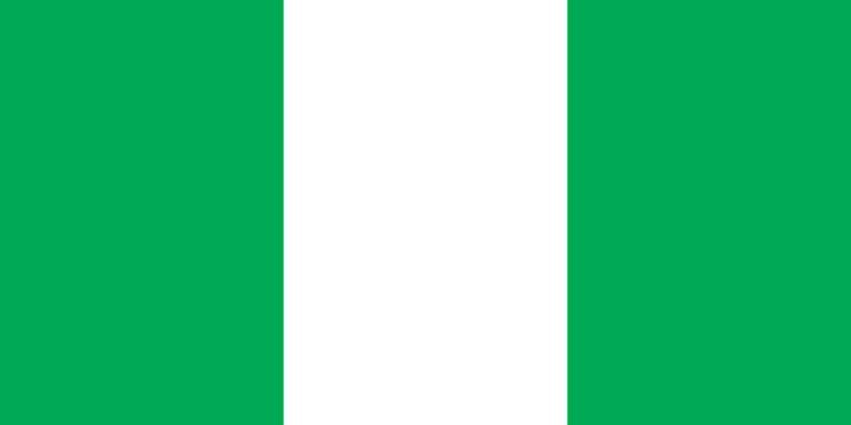 Flag of Nigeria with green and white stripes
