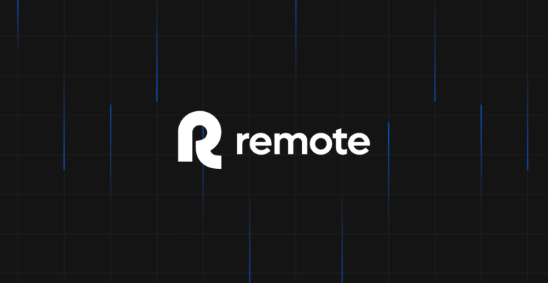 Remote logo on dark grid background