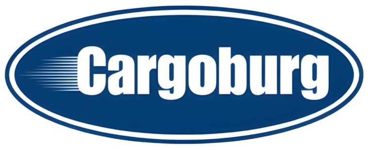 Cargoburg logo in blue oval design