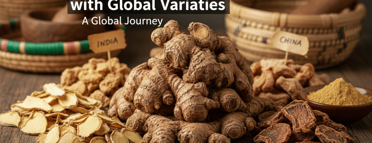 comparing nigerian whole dried ginger with global varieties