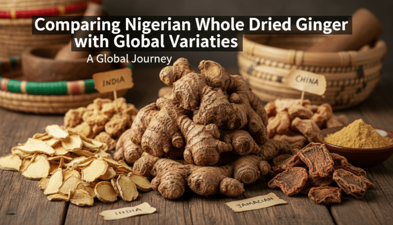 Nigerian whole dried ginger with global varieties
