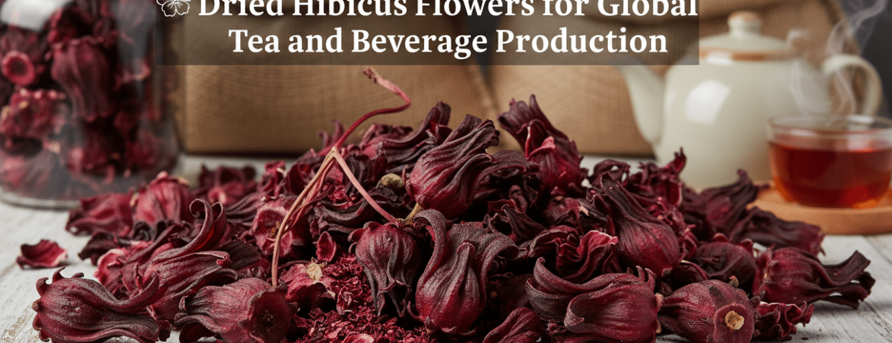 dried hibiscus flowers for global tea and beverage production