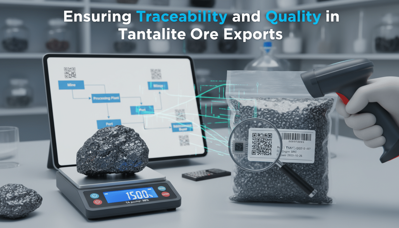ensuring traceability and quality in tantalite ore exports