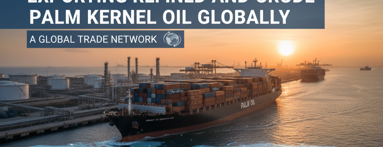 exporting refined and crude palm kernel oil globally