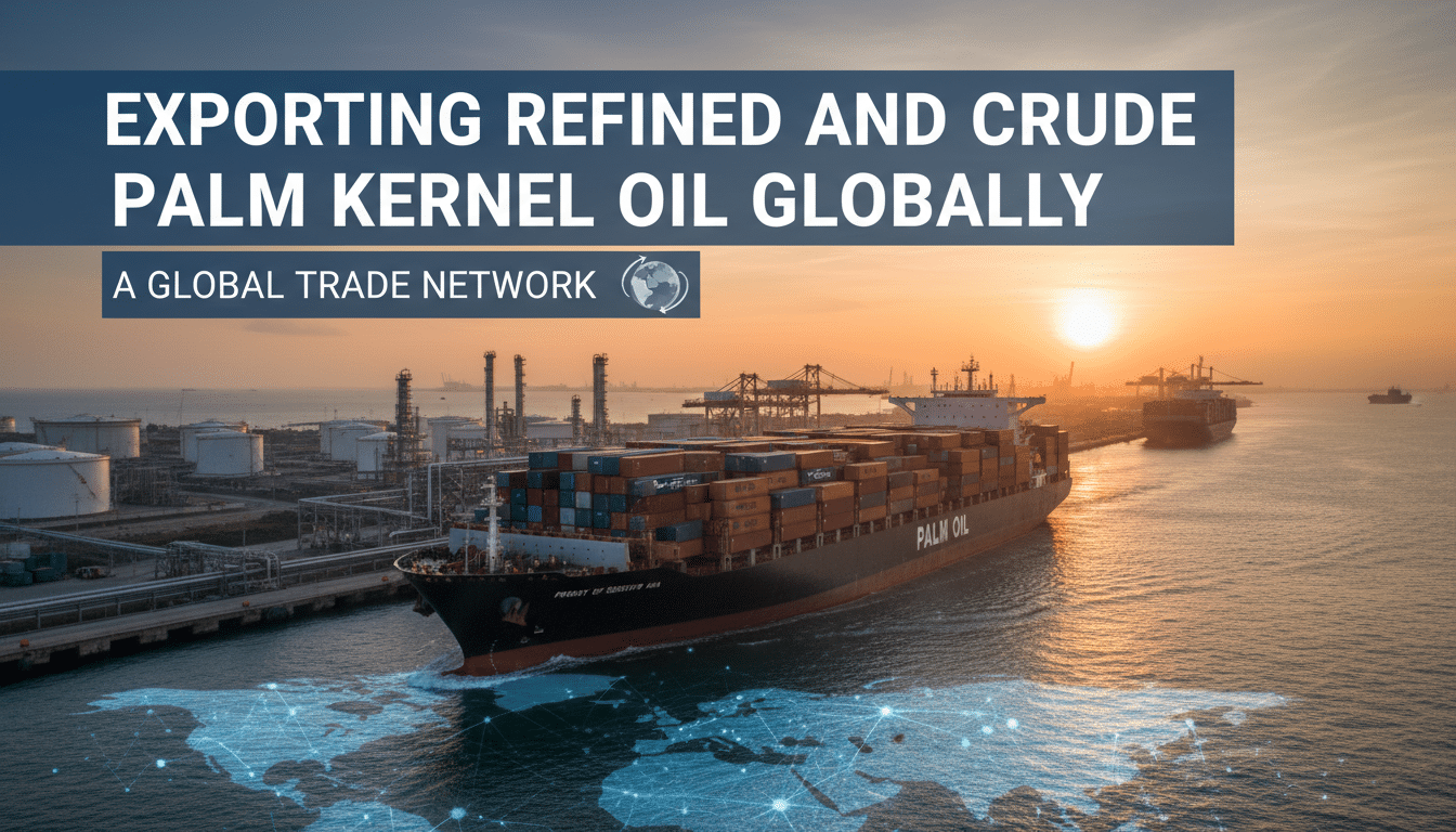 exporting refined and crude palm kernel oil globally
