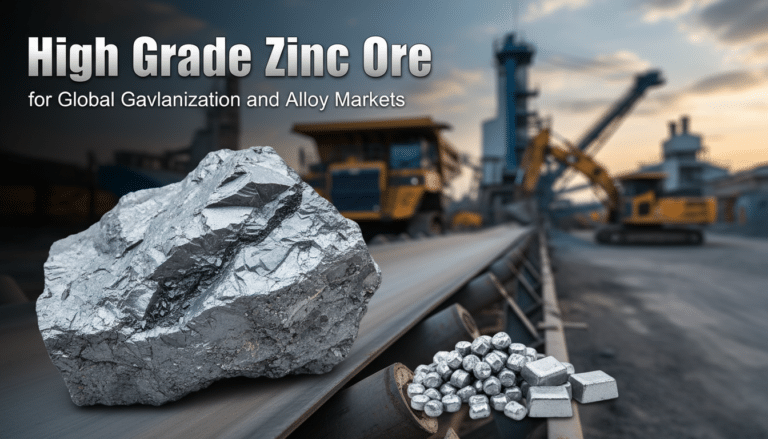 High-grade zinc ore on conveyor at plant