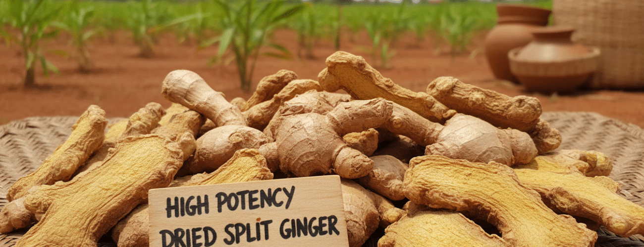 high potency dried split ginger from nigerian farms