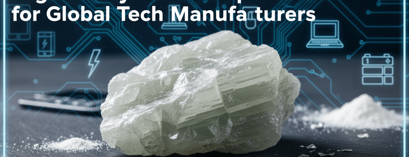 high purity lithium spodumene for global tech manufacturers