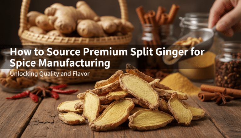 Dried split ginger slices with assorted spices