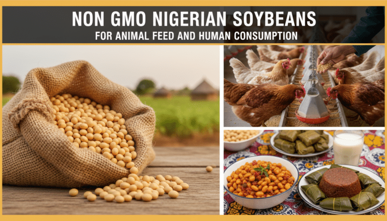 Non-GMO Nigerian soybeans for feed and food