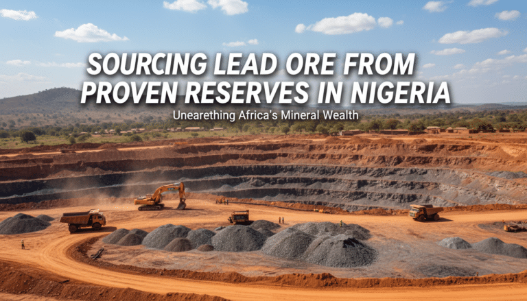Open-pit lead mine in Nigeria with excavators