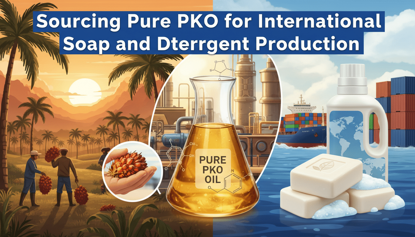 sourcing pure pko for international soap and detergent production