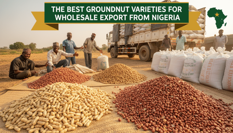 Groundnut varieties for export with farmers and truck