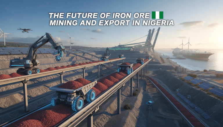 Iron ore mining operation and export port, Nigeria