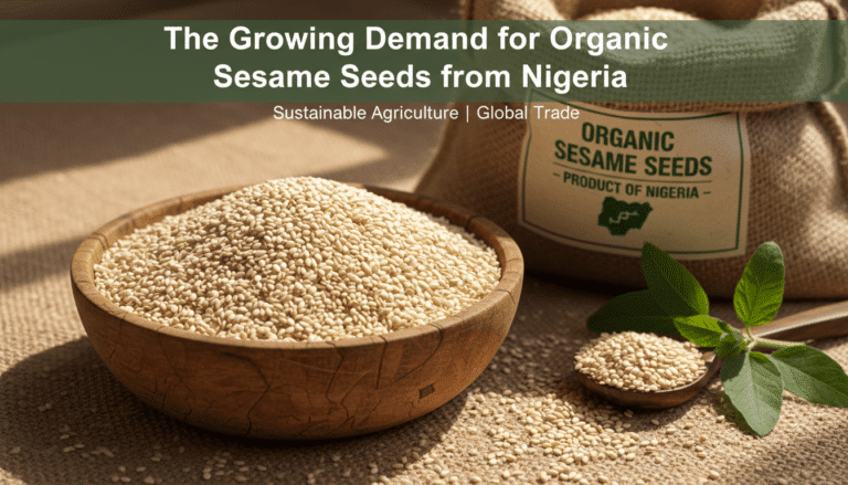 Bowl of organic Nigerian sesame seeds