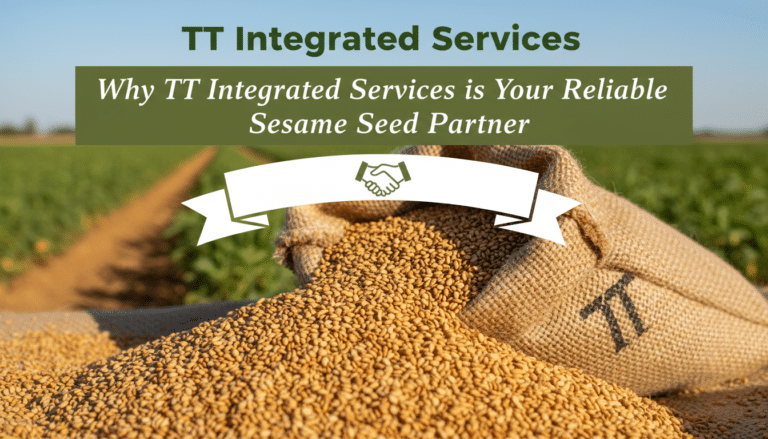Sack of sesame seeds in field, TT Integrated Services